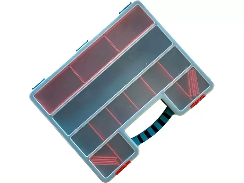 Органайзер 407х340х112 с лотками, с планкой, с разделителями, 22 ячейки, код: 36995