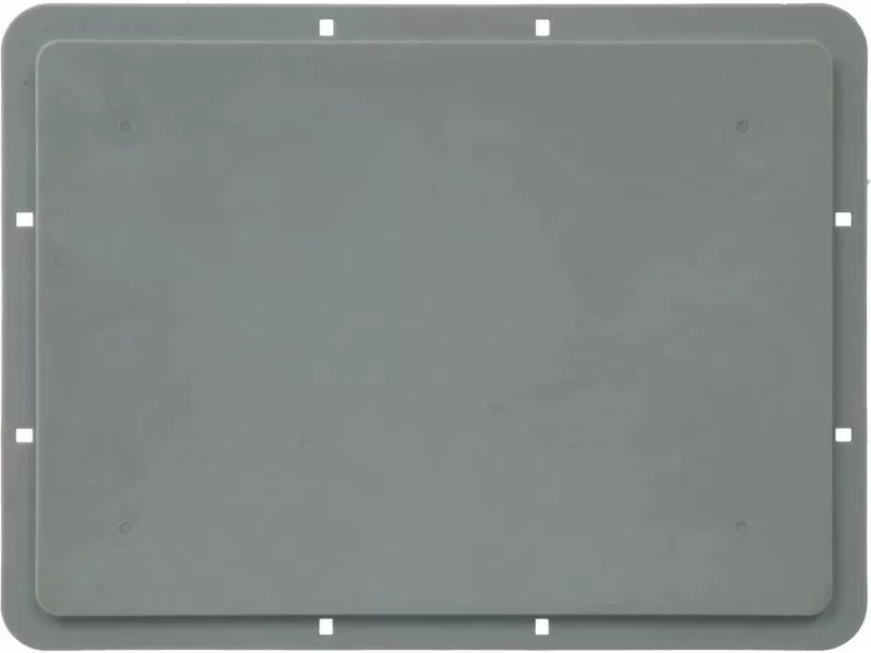 Ящик сплошной 400×300×220 мм, объем 21 л., арт.: ЕС 4322.2, серый, код: 14174