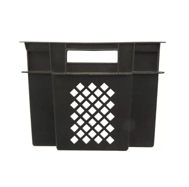 Ящик перфорированный 600×400×300, арт.: 108, объём 50, чёрный, код: 18273