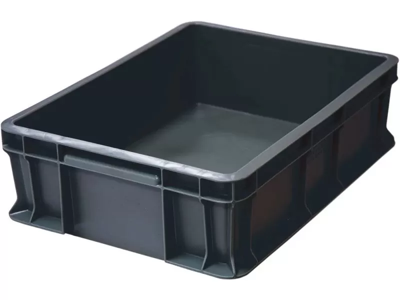 Ящик сплошной 400×300×120 мм, объем 10.6 л., арт.: 701.03.02, серый, код: 19193