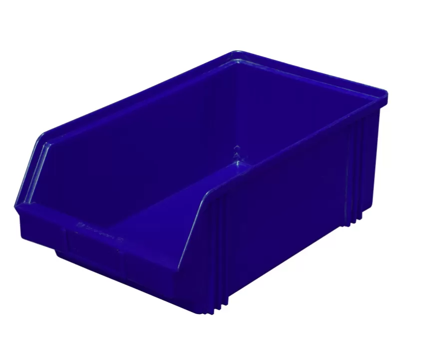 Ящик сплошной 400×230×150 мм, объем 13.8 л., арт.: 7963, синий, код: 01670