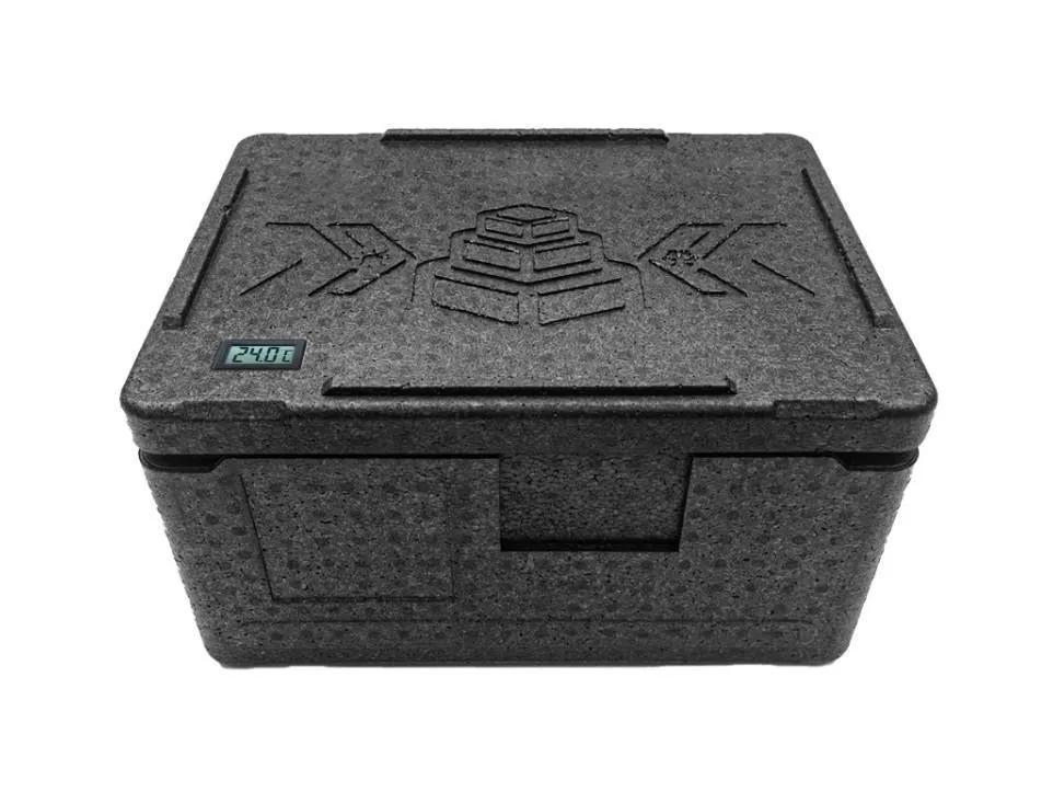 Контейнер 400х300х220 14л. изотермический, с датчиком температуры, с крышкой, плотность 55, код: 40418