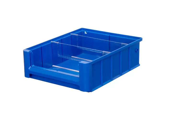 Ящик сплошной 300×234×90 мм, объем 6.32 л., арт.: SK 3209, синий, код: 12369